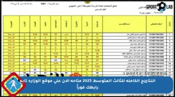 النتائج الكاملة للثالث المتوسط 2025 متاحة الآن على موقع الوزارة تابع رابطك فوراً